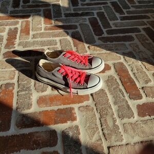 Converse Gray and Pink Sneakers